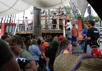 Post-battle Crowds on the Santa Maria